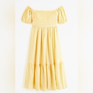 Abercrombie Emerson Yellow Midi Dress NWT XL